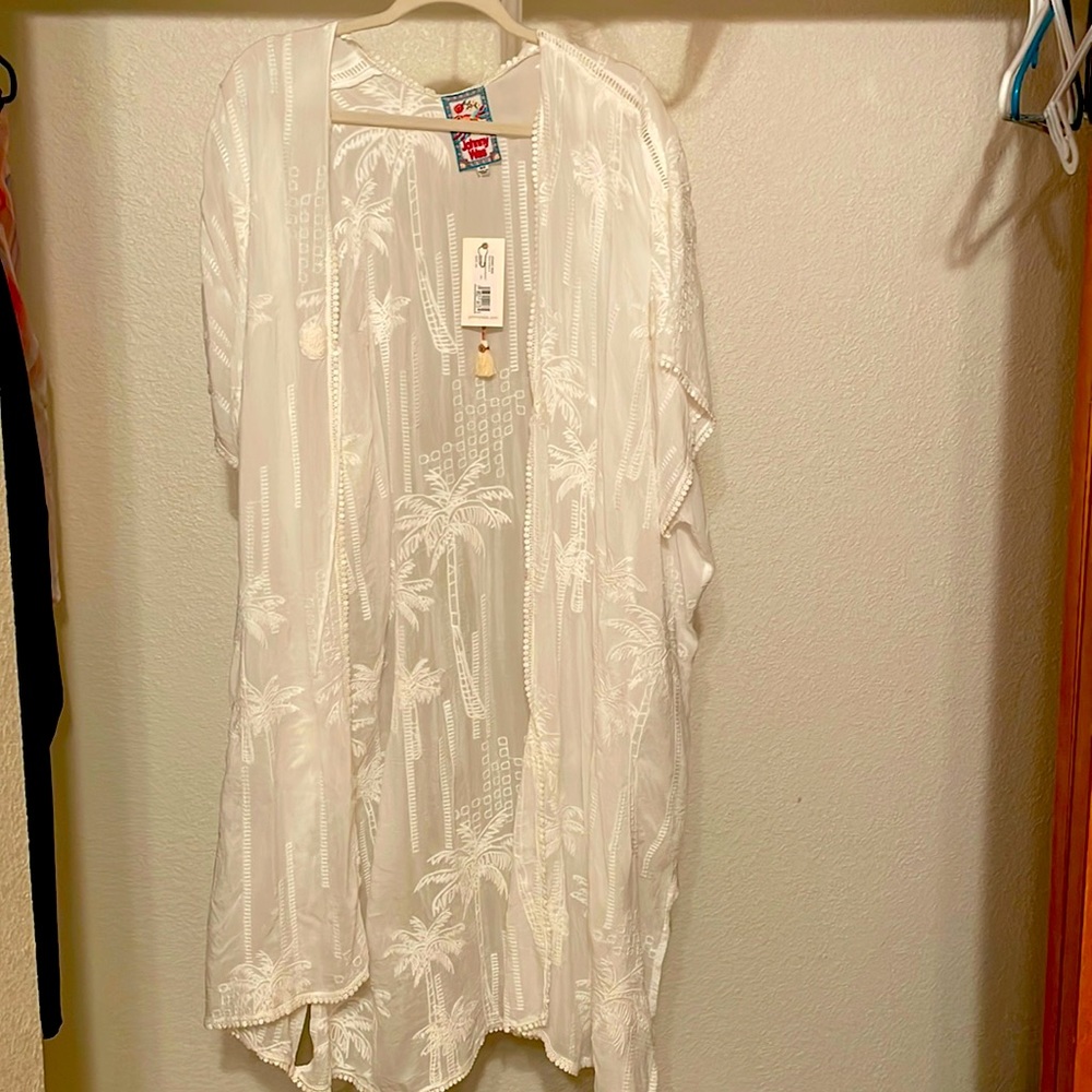 Johnny Was Palm Georgia Kimono cover up